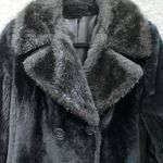 Vintage Faux‎ Fur Coat Black Photo 1