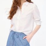 J.Crew NWT  Linen Blend Button Up Shirt In White Size Small Photo 0