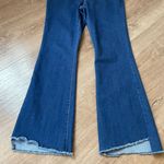 Nine West Kick Flare dark wash denim bootcut jean ~ raw hem ~ women’s size 8 Photo 8