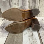 ALDO Suede Boots 8.5 Tan Leather Zipper Ankle Chunky Heel Western Boho Casual Photo 9