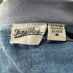 Patchwork Bomber Jacket by Tangibles Blue Cotton Florals Gingham Size M Photo 2