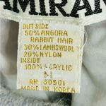 Rare Vintage Kamiran Gray Angora Button Up Sweater w/Full Taxidermy Fox Medium Blue Photo 6