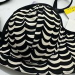 Coco Rave NWT  Black White Wave Bridgette Underwire Bikini Swimsuit Top 34B-C Photo 4