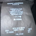 Yves St. Laurent NWT Snake Skin Print Skinny Jean Size 27 Black Photo 8