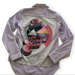 Via Penny Lane Reworked Apparel | Pink Floyd Striped Button Up Shirt Small Blue Photo 1