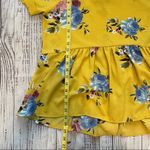 Stevie Hender  Mustard Yellow Floral Caprea Top.  Size Small. NWT Photo 7