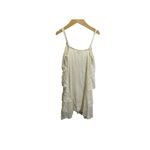 YA Los Angeles  Womens Cream Sleeveless Blouse Size S Lace Ruffle Tank Top Photo 3