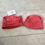 ANDIE NWT  Swim Punch Pink Bandeau Bikini Scala Top Strapless Medium V Notch Photo 2