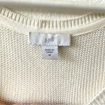 J. Jill Floral Linen Blend V Neck Cream Pullover Sweater M Purple Size M Photo 8