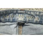 American Eagle Curvy MOM Jeans Distressed High Rise Raw Hem Size 10 Denim Photo 6