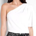 EXPRESS One Shoulder White T-Shirt Size XS Photo 0