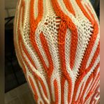 Willow & Clay Orange & Ivory Knit Sweater - Medium Photo 4
