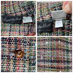 Vintage Y2K Tweed Blazer Jacket Lingenfelter Brill Pink Green Size XL Fringe Photo 6