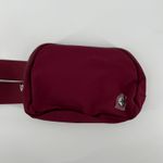 Halara Logo Casual Waist Bag Maroon Wine Adjustable Belt Bag Zipper Buckle NWT Photo 1
