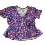 Nsr  women's v-neck purple blouse with tie size small Photo 0