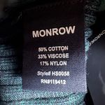 Monrow Green Ribbed Sweater Midi Skirt with Side Slit Size XS Photo 5