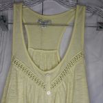 American Eagle  Outfitters Lemon Yellow Racerback Babydoll Crochet Hem Top Photo 2