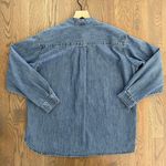 J.Jill Long Sleeve Denim Chambray Mandarin Collar Blouse Blue Size Medium Tall Photo 5