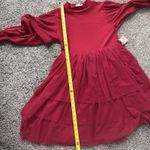 Holiday Red Tier Tulle Party Dress Whimsical Modest Christmas Festive L NWT READ Size L Photo 6