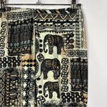 Boutique Kathy Cream & Brown Elephant Printed Soft Pull On Leggings OS Photo 2
