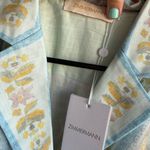 Zimmermann  Light Blue and Gold Mini Dress Long Version NWT size M Photo 7