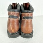 CE Schmidt Womens Leather Work Boots Size 9 Brown Lace Up Photo 4