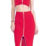 Alexander Wang T by  Rib Knit 2 Way Zip Long Skirt Size Small Photo 0