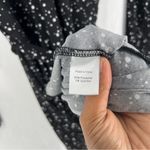 Leota Black White Speckled Print Stretch Jersey Long Sleeve Midi Wrap Dress L Photo 9