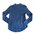 Jeanne pierre  Sweater Size Small Shoulder Button Cotton Blue Photo 0