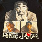 Chemistry  Poetic Justice Tupac womens‎ black t-shirt size large L Photo 1