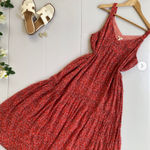 Joie  Orange and red Patterned Maxi Dress Photo 0