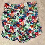 Noisy May Women's Floral Dragon Print Shorts Tropical Parrot Palm Size S Photo 4