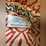 Vintage Ibiza Block Cotton Printed tunic Dress Size XL Flowy Red Photo 3