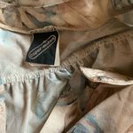 Vtg 70s earthy floral print top Blue Photo 1