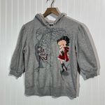 Betty Boop Hoodie XL 15/17 Gray Zip Up Graphic Red Riding Hood 2008 Cotton Y2K Photo 0