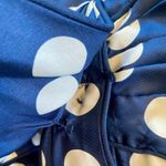 Vintage 1950s Blue Polka Dot Bow Midi Pin Photo 5