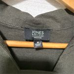 Jones New York  Women's Green Linen Blend Tunic Shirt M 3/4 Sleeve Photo 3