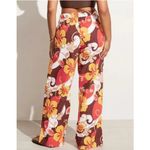 Faithfull the Brand Pants Womens Small Orange Celvia Ulani Floral Wide Leg Photo 2