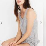 Madewell  Ruffle-Hem Pajama Tank Top Striped Women’s Small‎ Photo 1