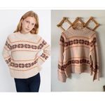 Madewell Pullover Overbrook Fair Isle Mock Neck Wool Blend Alpaca Sweater | XL Photo 1