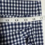Cynthia Rowley Blue & White Gingham Rugfle Detail Slim Ankle Pants Size 10 Photo 4