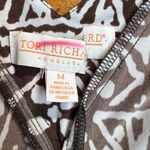 Tori Richard Tori Richards Honolulu Dress Medium Brown White‎ Printed Maxi Flutter Sleeveless Photo 5