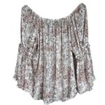 Status by Chenault Blouse Womens M Pink Floral Off Shoulder Flare Sleeve Hippie Size M Photo 2