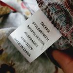 Tacera gray floral hacci knit belted surplice dress size medium Photo 7