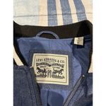 Levi's  womens M denim color blocked full zip bomber rib knit collar jacket Photo 6