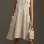 Pilcro Anthropologie Sleeveless Halter Swing Midi Dress Photo 0