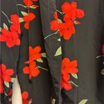 Bonworth  Black Top with Red Floral Design Photo 3