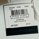 Coach  Signature Merino Wool Blend Metallic Tech Gloves in Camel NWT Photo 3