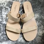 Talbots Two Strap Natural Woven Slide Sandals Photo 1