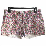 Madewell  Floral Raw Hem Denim Shorts Photo 2